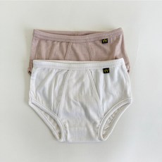 YEROOYENA 男童牛奶羅紋內褲2件組