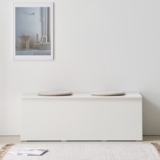 킨드 벤치 수납장 1200 방문설치, 화이트, 1개