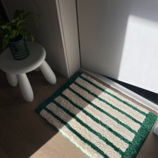 柔軟條紋浴室廚房地墊, Midnight Green