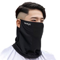 Bodyit 防曬透氣運動面罩, 1個, 黑色