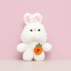 퓨보 귀여운 애착 인형 당근 숄더 토끼, 혼합색상, 1개, 12cm