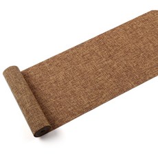 Aihop亞麻防水桌巾, 棕色, 20 x 300 厘米