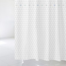 北歐風格浴簾 sc879+塑膠掛鉤 12入+窗簾掛桿 白色, 混色
