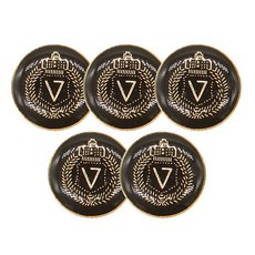 금속 고급 포인트 정장 단추 벤츄라 21mm, 블랙골드, 5개