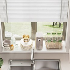 J-Life 軌道式窗框延伸縫隙置物架 + 超強力黏著劑組合, 白色(置物架), 1層