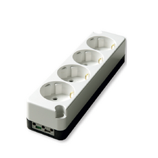 nano 針型明裝插座 4孔 NRA 2DL4, 10個, 白色