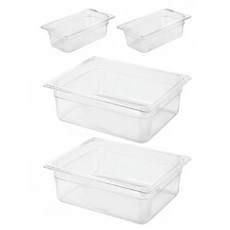 世紀 PC調理盆 10.2cm 1/2 2入 + 6.5cm 1/4 2入 套組, 1套