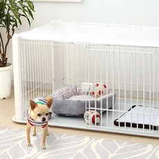 IRIS KOREA 寵物網狀頂蓋籠 CLS-1130Y, 1個, 白色