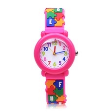 KIDSQUARE 兒童3D印花果凍手錶 Puzzle_AB878
