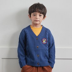 pancoat Hand Duck孩童麻花開衫外套