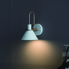 hit LIGHTING 經典室內壁燈 F00001SB, 白色(F00001SBWH)