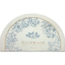 심플핏샤워 욕실매트, 블루플라워