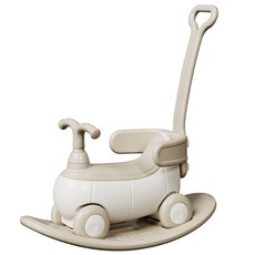 MH家居 4合1兒童搖搖馬推車, 1個, 奶油米