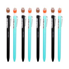 더오픈하우스 회전하는 애니멀 젤펜 0.5mm 01-0277, 랜덤발송, 8개