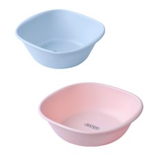 MONACO OLIVE La Pastel 方形臉盆 小 + 中 2件組, 天藍色, 粉紅色, 1套