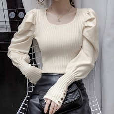 POPLARNC 女款Beyonne泡泡袖針織衫