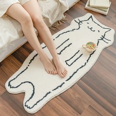 hanbit carpet 厭世貓咪浴室腳踏墊, 混合顏色