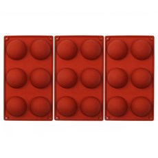 Cooking Plus 6格矽膠半圓球模具, 單色, 3入