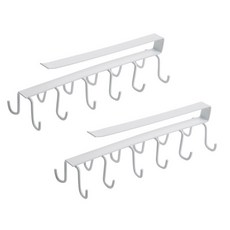 The Vela 多功能下掛式廚具吊掛架 12鉤, 白色, 2個