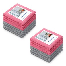 쓱싹 方形毛巾強力魔術清潔布 粉紅色 8入 + 灰色 8入 組合 40 x 60 cm, 1套