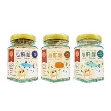 心頭肉 心鮮鬆 寵物凍乾/乾燥零食 3罐組 貓咪零食, 雞肉 + 旗魚 + 虱目魚, 20g, 1組