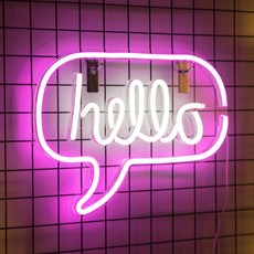 UrbanLED Hello字樣LED霓虹燈 L號, 混色