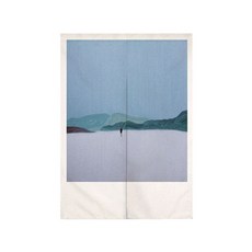 빈테리어 파스텔 풍경 양문형 파티션 커튼