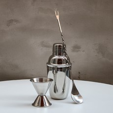 Mrs. Home 雞尾酒雪克杯 300ml + 量酒器 30 x 60 ml + 吧叉匙套裝, 1套, 單一顏色