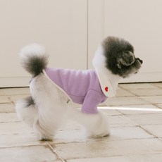 펫츠랜드 강아지 하트퐁 가디건, 퍼플, 1개
