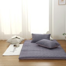 국산 시리얼 누빔요커버 + 허브요솜 세트, 블루