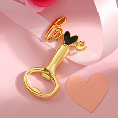 微笑情人節 LOVE 開瓶器, 金黑色, 1個