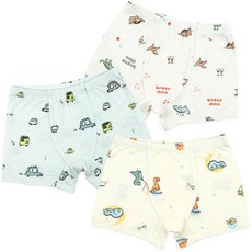 메이키즈 무형광 아동용 마이쥬라기 모달 드로즈 3종 세트