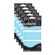 쁘띠팬시 보호필름 라벨 F203, 청색, 39개입, 5개