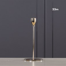 簡約與光澤北歐家用拍攝室內裝飾燭台 33cm, 黃金