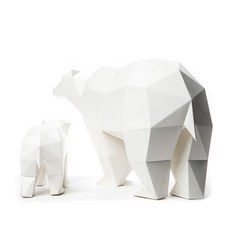 MSG DIY紙製擺飾 北極熊 2入, 單色