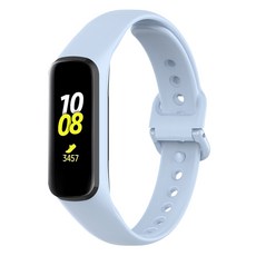 LuA lovel Galaxy Fit2 基本款運動矽膠錶帶, 淺藍, 1個