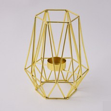 I Love Home 浪漫線條燭台 L, 金色