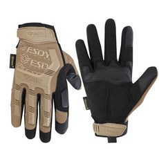 ESDY 戰術裝甲防衝擊手套 左右一副, 棕色