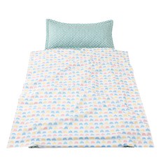 코니아일랜드 라텍스 북유럽 블루패드 여름용 구름솜 낮잠이불세트 일체형, 심슨고래(낮잠이불), 랜덤발송(방수가방)