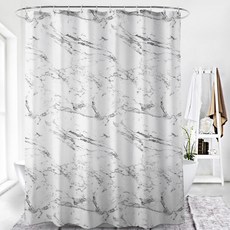 JLIFE Mabullin 浴簾 灰色大理石紋, 灰色, 1個