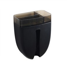 JCP 베쓰룸 심플 스토리지 티슈 케이스, 블랙, 1개