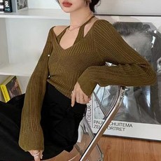 여성용 클로어 오프숄더 니트 CH-2211977