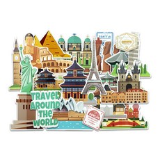 世界旅行手提箱貼紙套組 25, 混色, 1套