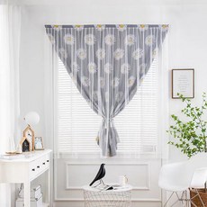 DM Corporation 疊層蕾絲魔鬼氈遮光窗簾, TYPE1