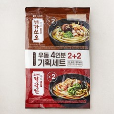 아워홈 가쓰오 우동 229g x 2개입 + 포차식 우동 229g x 2개입 세트, 916g, 1세트