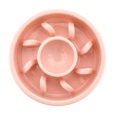 반려동물 급체방지용 회오리 식기, 핑크, 1개