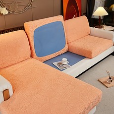 Market A 全包式四季通用天鵝絨沙發套, 桃色