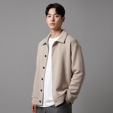 Raymon 男士 Genti 半寬鬆版型羅紋針織開襟衫