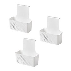 블럭마트 주방 조미료 보관 벽걸이 바구니, 화이트, 3개