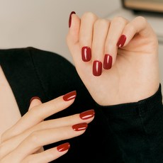 데싱디바 매직프레스 네일팁 세트, 버건디, 1개